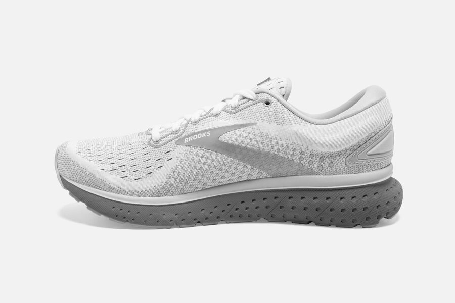 Brooks Glycerin 18 Road Running Shoes Womens - White/Grey - TEGPC-4253